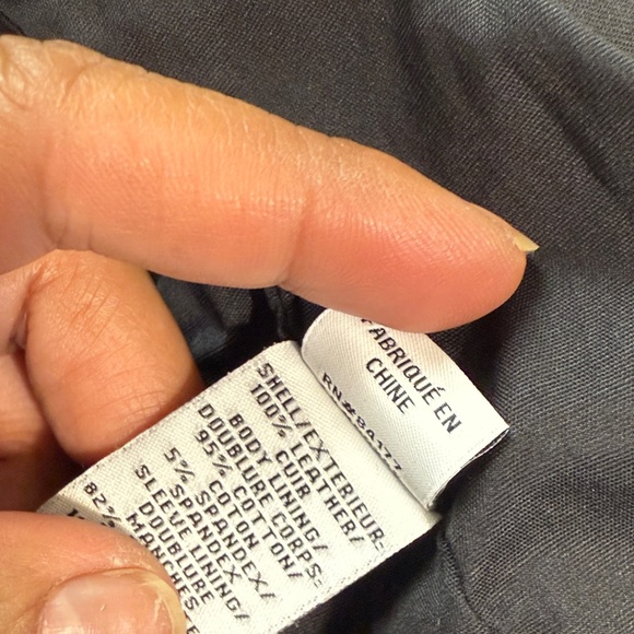 Black Quilted Leather Jacket - Picture 8 of 8